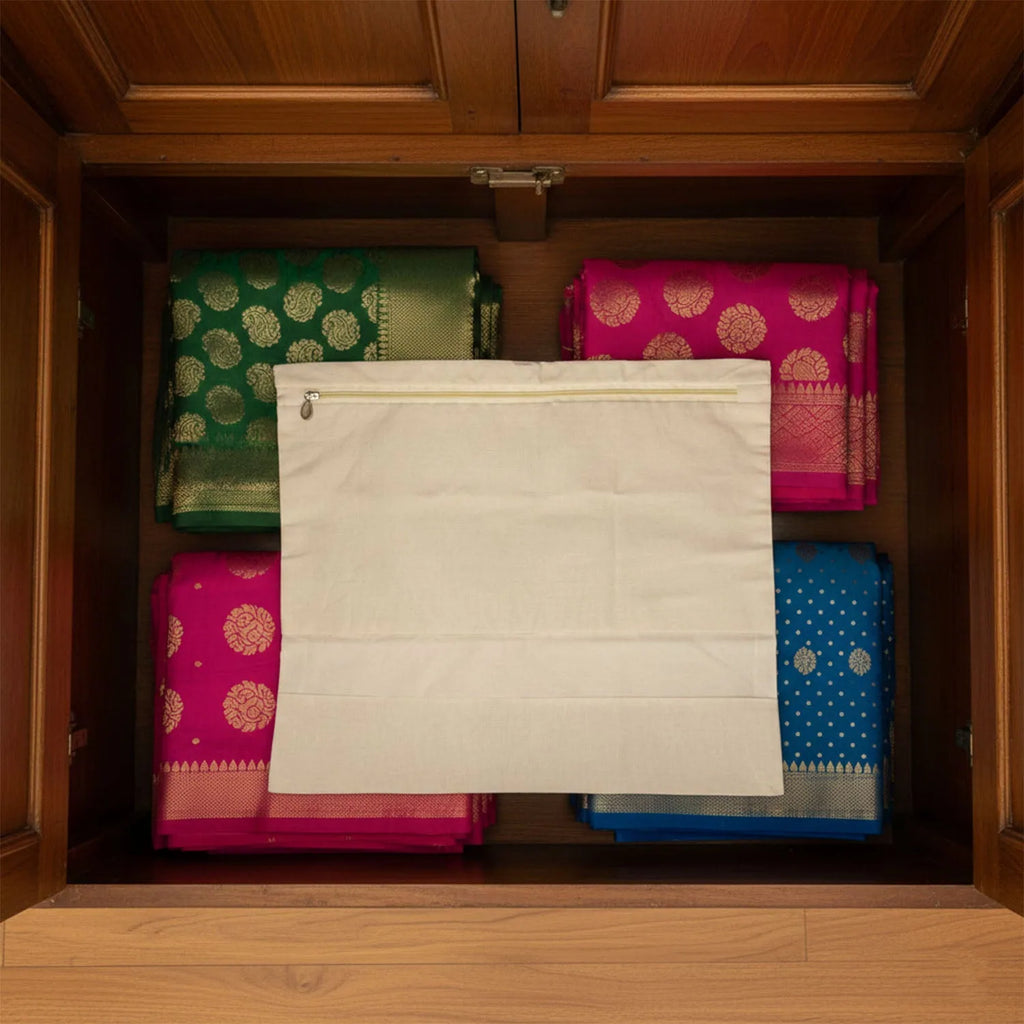 Zip Closure Saree Storage Pouch