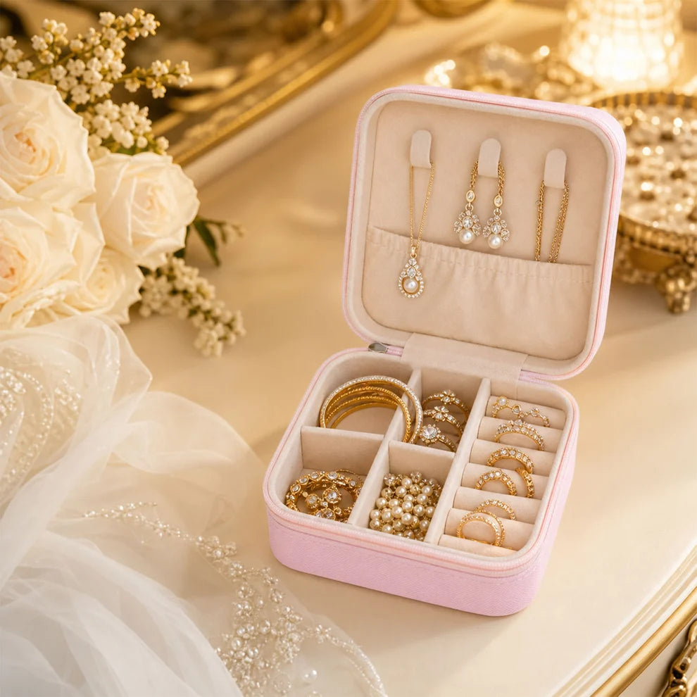 Travel Jewellery Box | Portable PU Leather Organiser