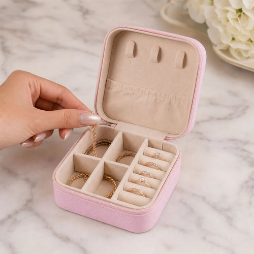 Travel Jewellery Box | Portable PU Leather Organiser